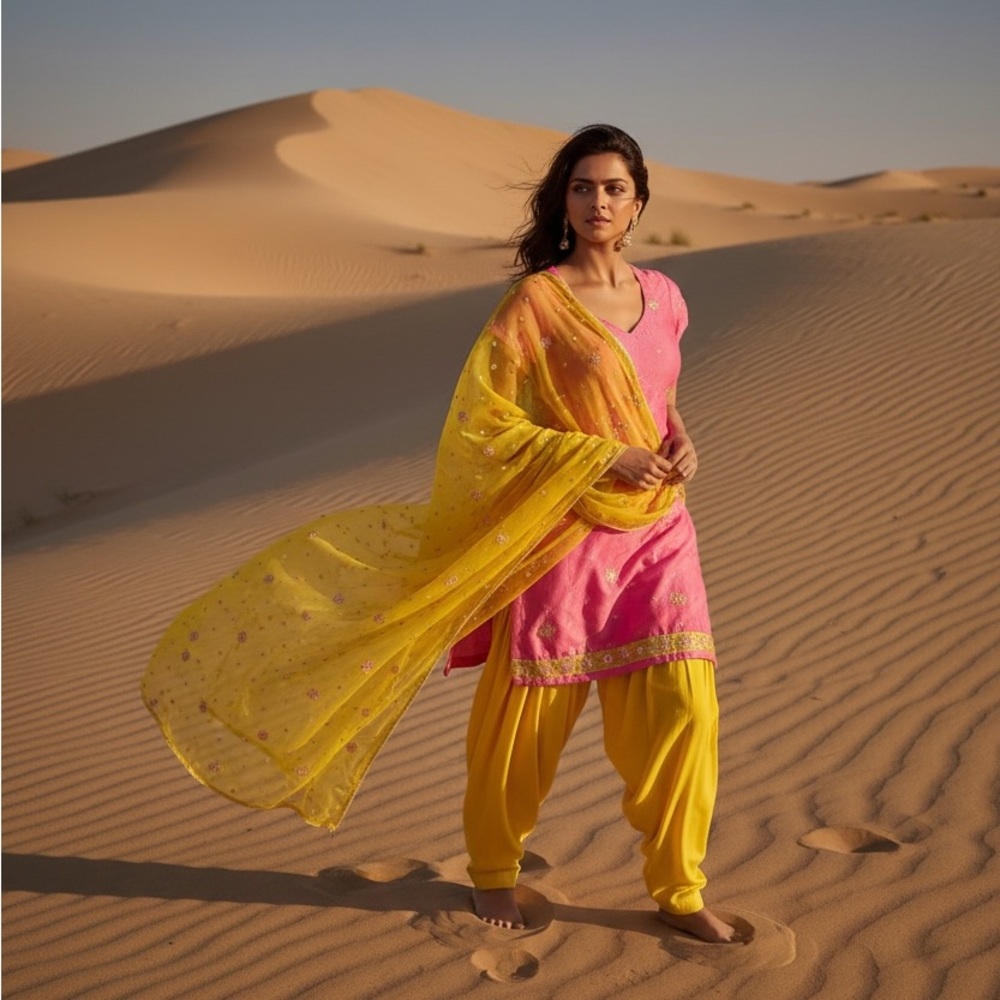 Bright Salwar Kameez EUC - Picture 4 of 10